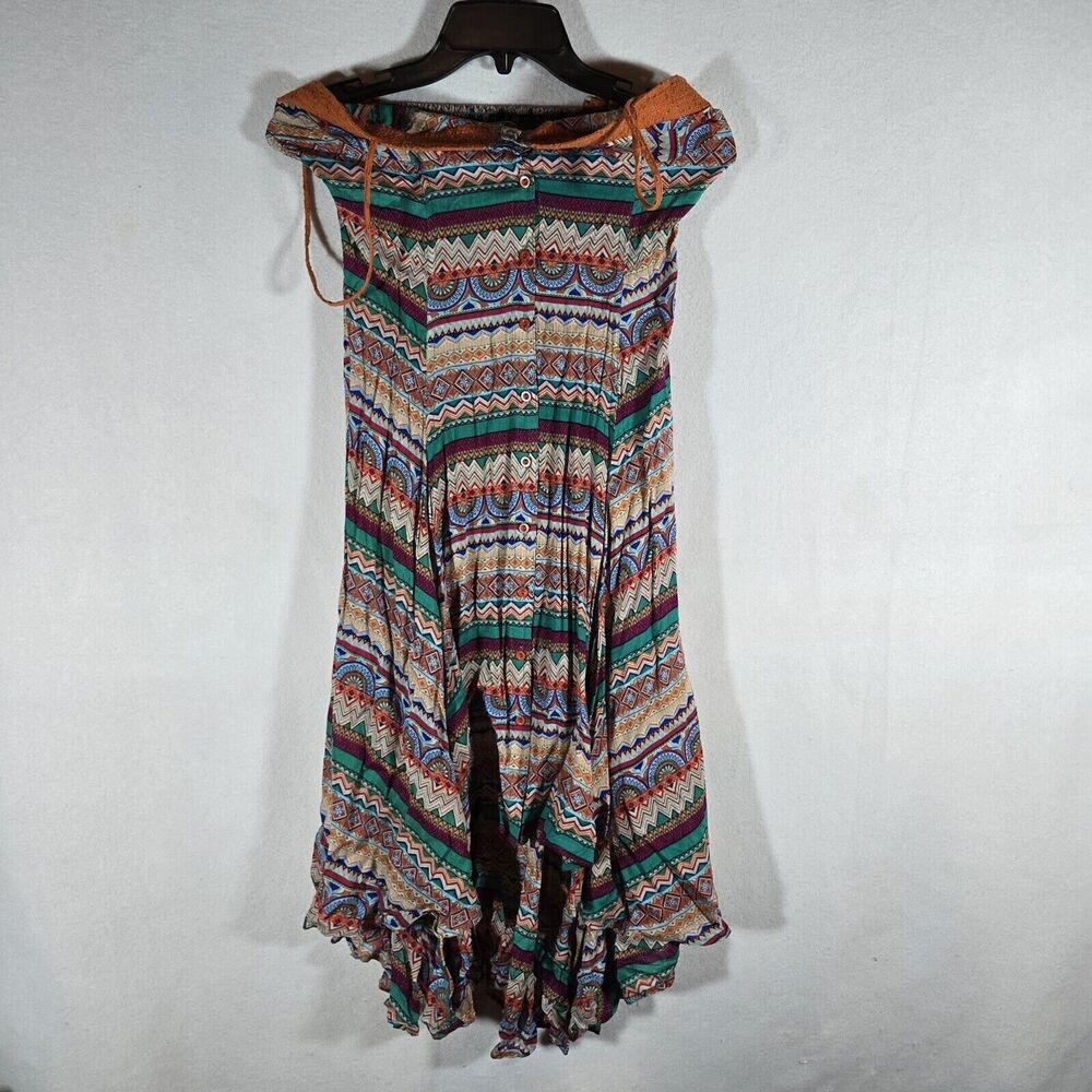 Anthropologie Flying Tomato Strapless Small dress mid Colorful Womens Dress